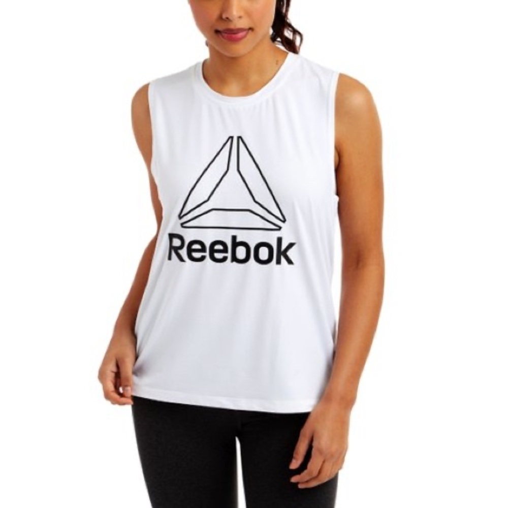 Reebok Stark White Muscle Tank, Only 1 Size Small Left